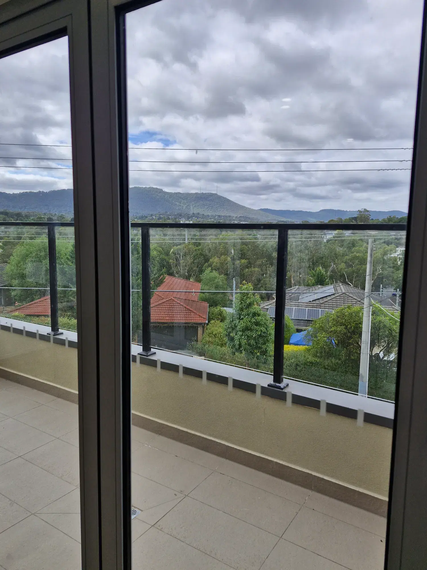 Mooroolbark Town Homes — balcony looking out to the Dandenong Ranges